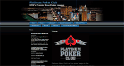Desktop Screenshot of platinumpokerclub.net
